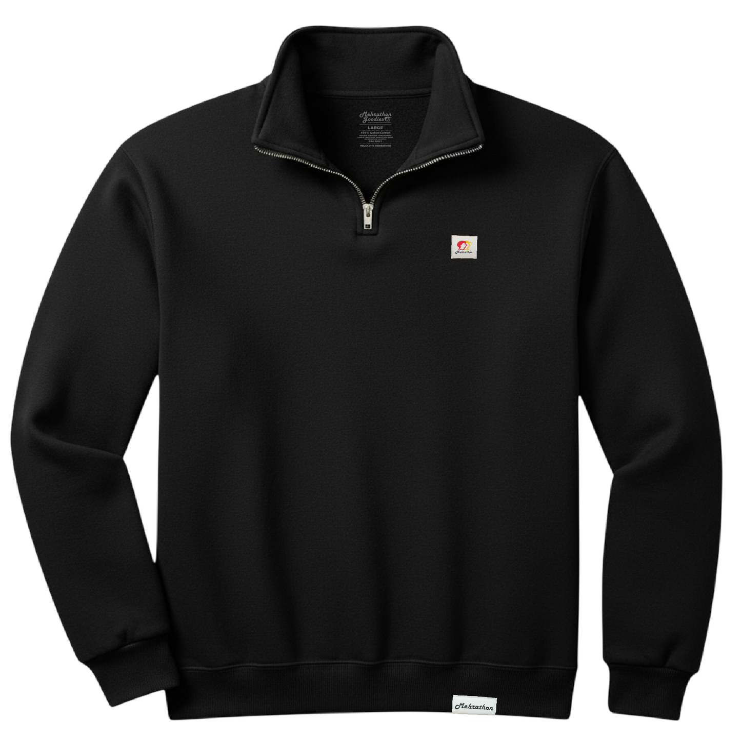 R&S ARMY QUARTERZIP BLACK