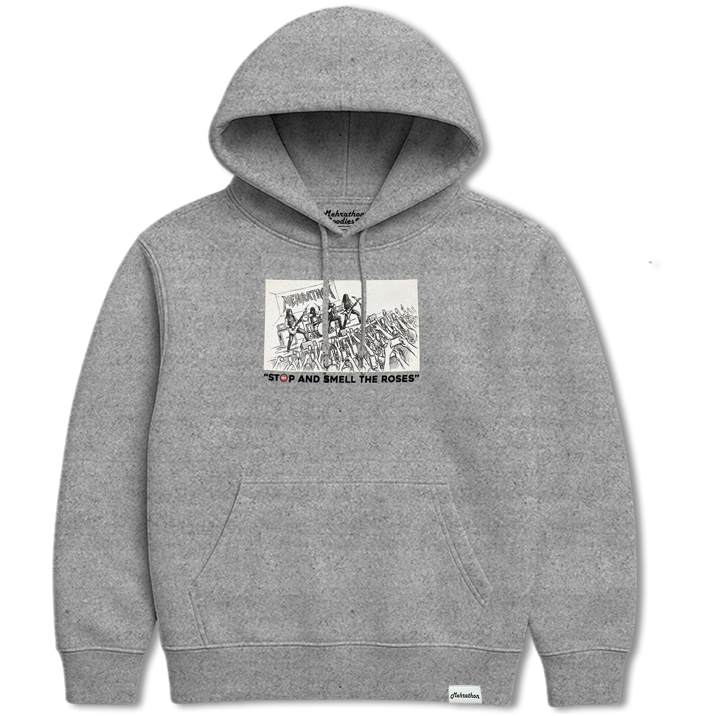 SMELL THE ROSES HOODY GREY