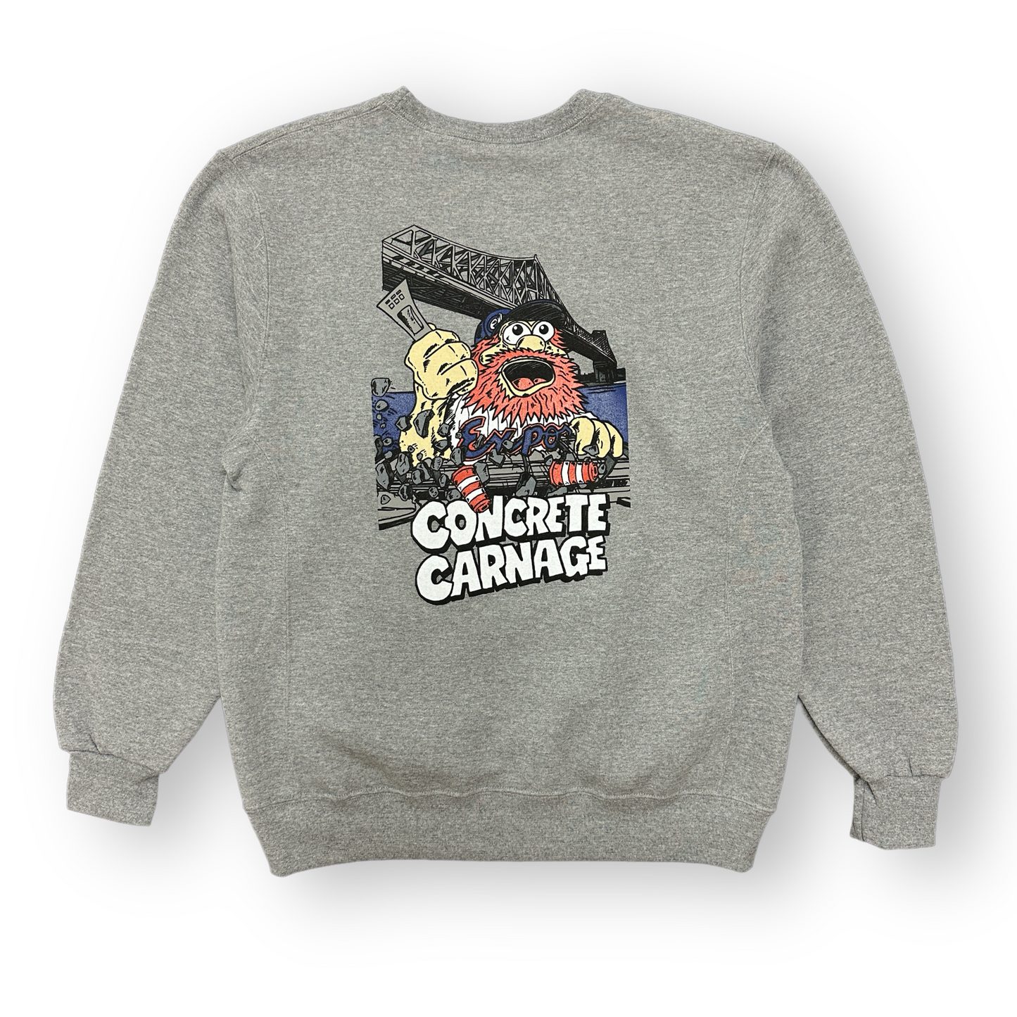 HEROIN CONCRETE CARNAGE CREWNECK HEATHER