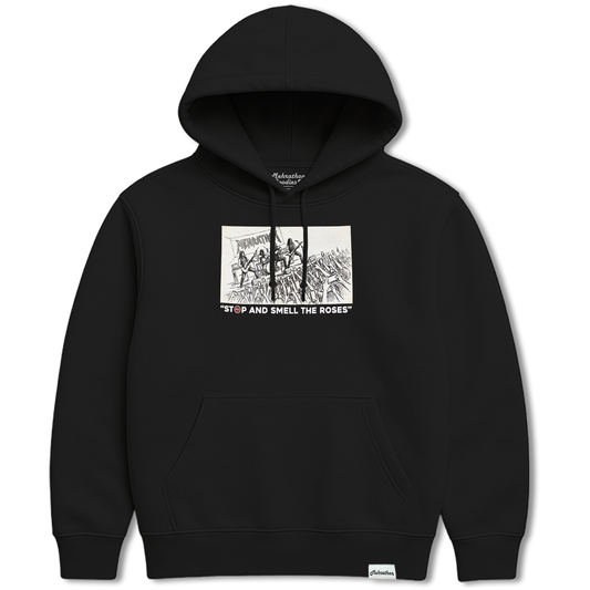 SMELL THE ROSES HOODY BLACK