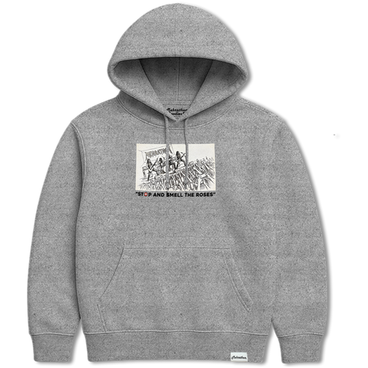 SMELL THE ROSES HOODY GREY