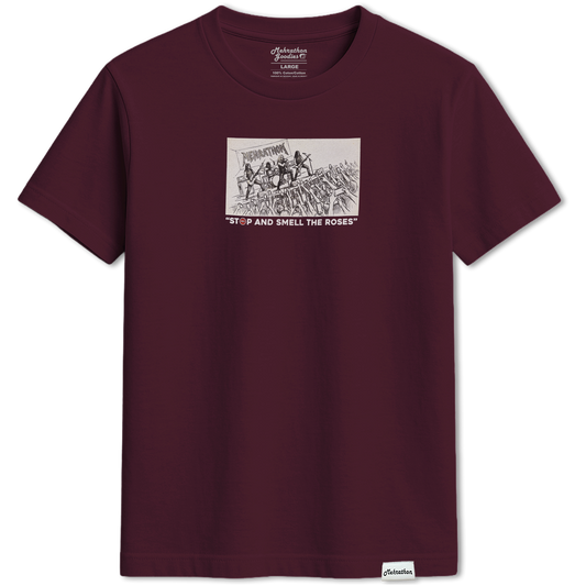SMELL THE ROSES TEE BURG