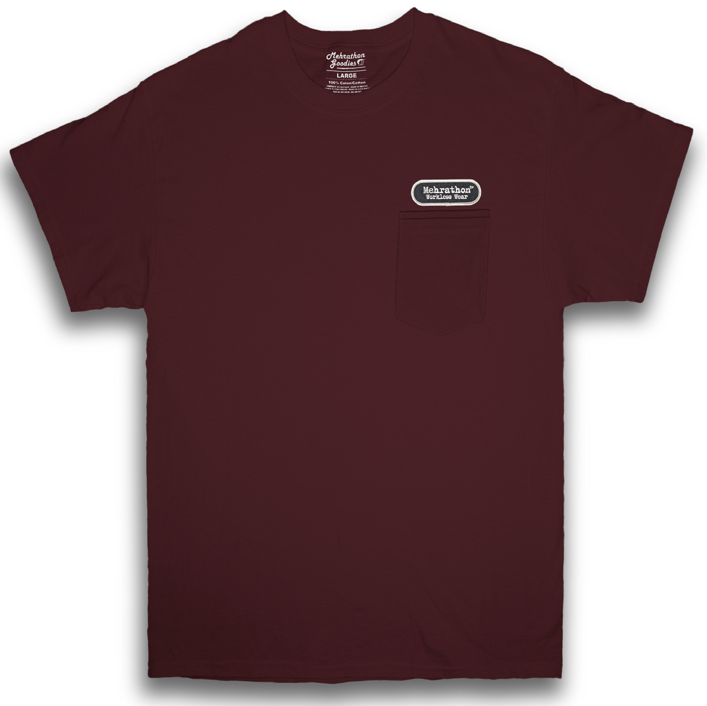 Workless Patch Pocket Tee Maroon