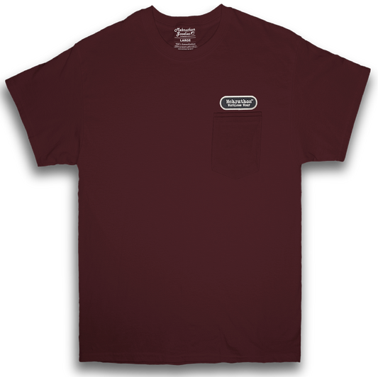 Workless Patch Pocket Tee Maroon